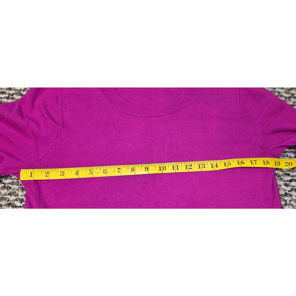 J.Crew Pink Long Sleeve Crewneck Sweater Small Merino Wool Blend Tunic Top - Picture 4 of 8